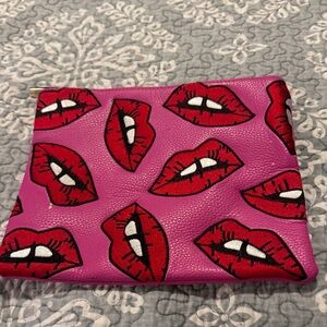 Vibrant Lip Print Travel Bag